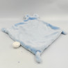 Doudou plat ours bleu blanc pois TEX
