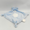 Doudou plat ours bleu blanc pois TEX