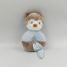 Doudou hochet anneau raton laveaur bleu beige NATTOU