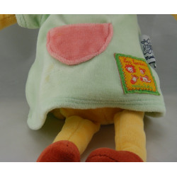 Doudou girafe robe verte Les Loustics MOULIN ROTY