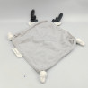 Doudou plat cerf elan renne blanc gris SIPLEC