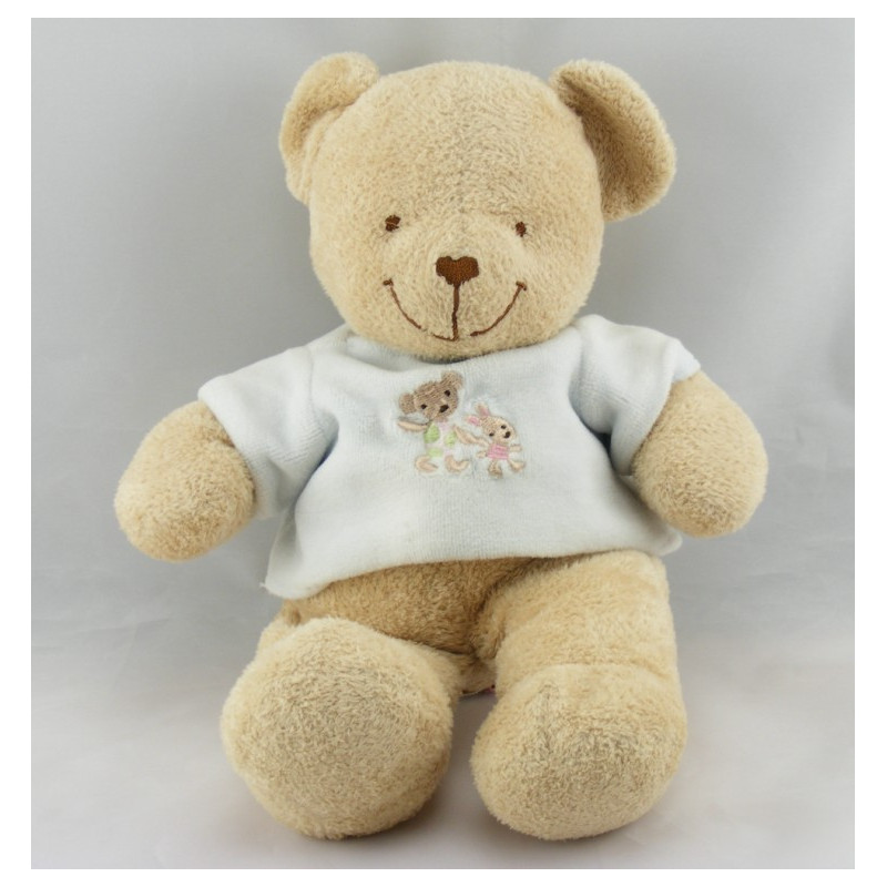 Doudou Ours Beige maillot bleu Tex