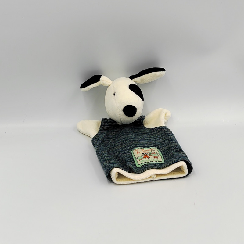 DOUDOU MARIONNETTE CHIEN COCARD NOIR LA GRANDE FAMILLE MOULIN ROTY