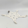 Doudou plat étoile lapin blanc bleu lange MIFFY