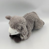 Doudou mouton gris blanc écharpe NICOTOY