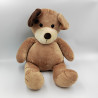 Grand Doudou peluche chien beige marron BAMBIA