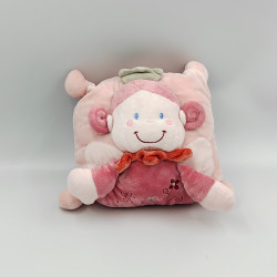 Doudou coussin lutin fée reine rose fleurs NICOTOY