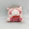 Doudou coussin lutin fée reine rose fleurs NICOTOY