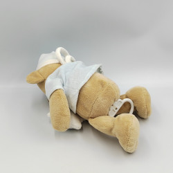 Doudou musical ours beige bleu bonnet étoile NATTOU