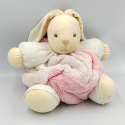 Doudou lapin plume rose framboise blanc KALOO