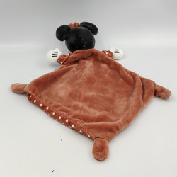 DOUDOU PLAT MINNIE MARRON POIS DISNEY BABY