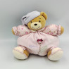 Doudou ours patapouf mauve rose fleurs Lilirose KALOO