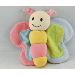 Doudou lapin beige tablier bleu carotte VULLI