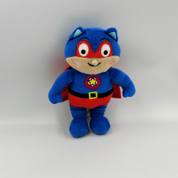 Doudou super héros bleu rouge LOTUS