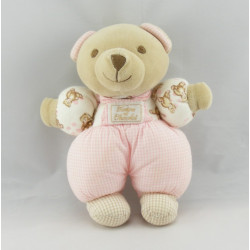 Doudou Ours rose TARTINE ET CHOCOLAT 20 CM
