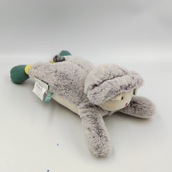 Doudou vibrant chat gris bleu les Pachats MOULIN ROTY