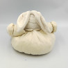 Doudou lapin écru patchwork gris marron sable KALOO