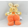 Doudou lapin boule beige orange carottes NOUKIE'S