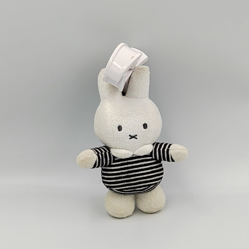 Doudou vibrant lapin MIFFY blanc bleu ray?� bleu