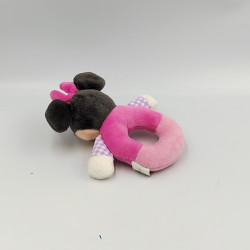 Doudou hochet Minnie rose mauve arrosoir DISNEY