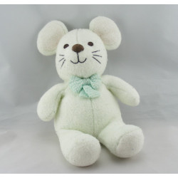 Doudou luminou souris verte avec mouchoir JEMINI