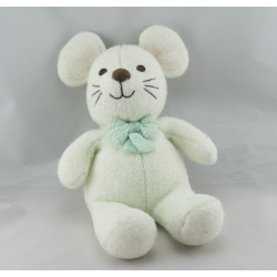 Doudou luminou souris verte avec mouchoir JEMINI