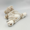 DOUDOU PLAT MARIONNETTE OURS BEIGE BLANC TEX BABY