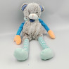 Doudou et compagnie ours pantin marron bleu orange LES CHOUPIDOUX