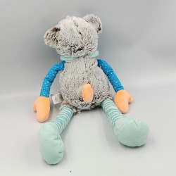Doudou et compagnie ours pantin marron bleu orange LES CHOUPIDOUX