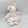 Doudou souris rose blanche oiseaux TARTINE ET CHOCOLAT