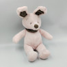 Doudou lapin rose foulard beige gris SIMBA TOYS NICOTOY