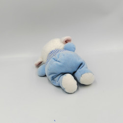 Doudou mouton bleu blanc vichy