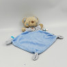 Doudou plat ours beige bleu Rocket Boy TEX