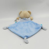 Doudou plat ours beige bleu Rocket Boy TEX