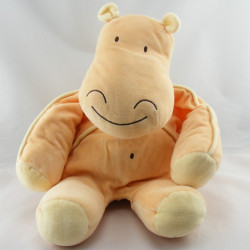Doudou hippopotame orange saumon SUCRE D'ORGE