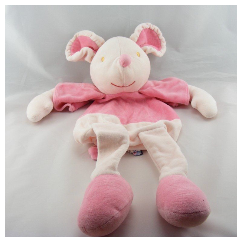 Doudou souris rose SUCRE D'ORGE