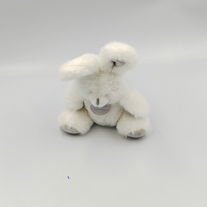 Doudou et Compagnie lapin blanc gris hochet