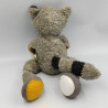 Doudou raton laveur gris orange HISTOIRE D'OURS