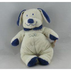 Doudou Chien bleu et blanc Nicotoy The Baby Collection