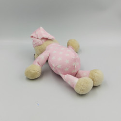 Doudou ours rose étoiles TOM & KIDDY TOMKIDS
