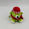 Petit doudou hérisson gris vert poche bonnet rouge ADERMA A-DERMA