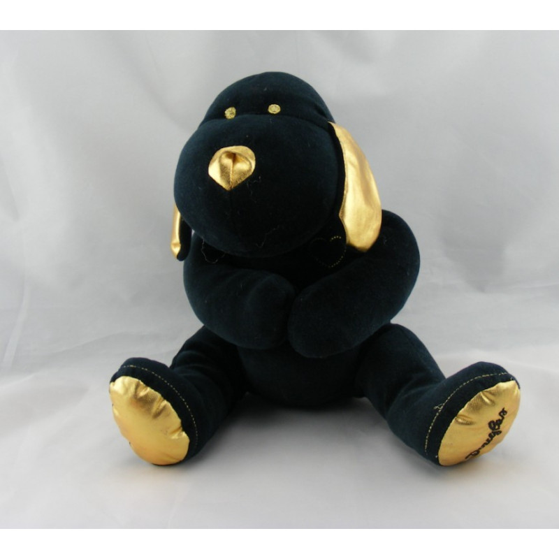 Doudou chien noir et or DOUGLAS