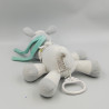 Doudou musical mouton blanc bleu gris DOUKIDOU