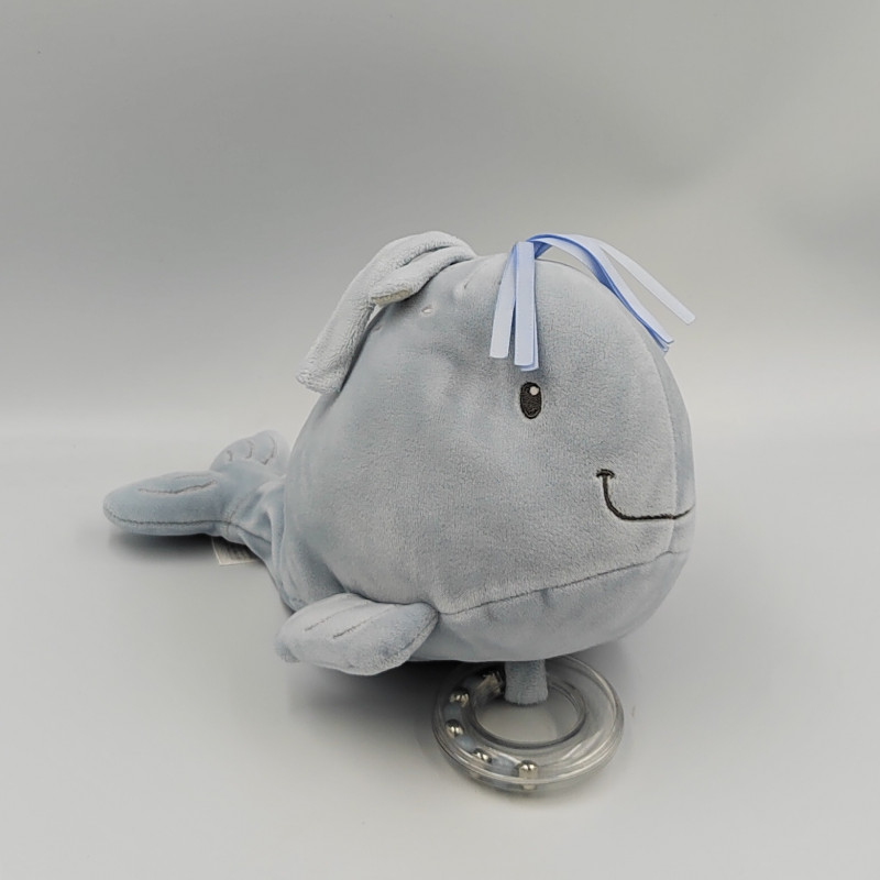 Doudou musical baleine bleu MOTS D'ENFANTS