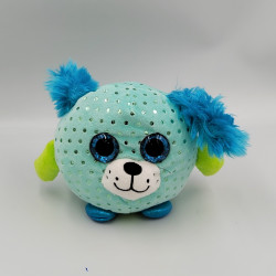 Peluche boule chien bleu...