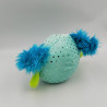 Peluche boule chien bleu vert Gros yeux brillant ETS FERRY 
