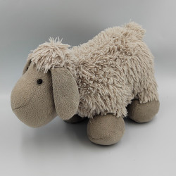 Doudou peluche mouton gris beige ATMOSPHERA