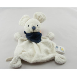 Doudou plat souris orange multicolore dentition BABYSUN NEUF