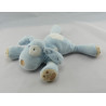 Doudou chien couché bleu cocard blanc OBAIBI