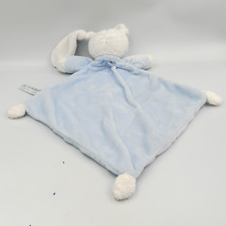 Doudou luminescent plat lapin blanc bleu nuage lune NICOTOY SIMBA TOYS
